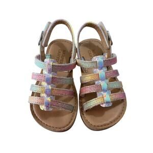 Harper Canyon Girls Rainbow Glitter Strappy Sandals Toddler 6C